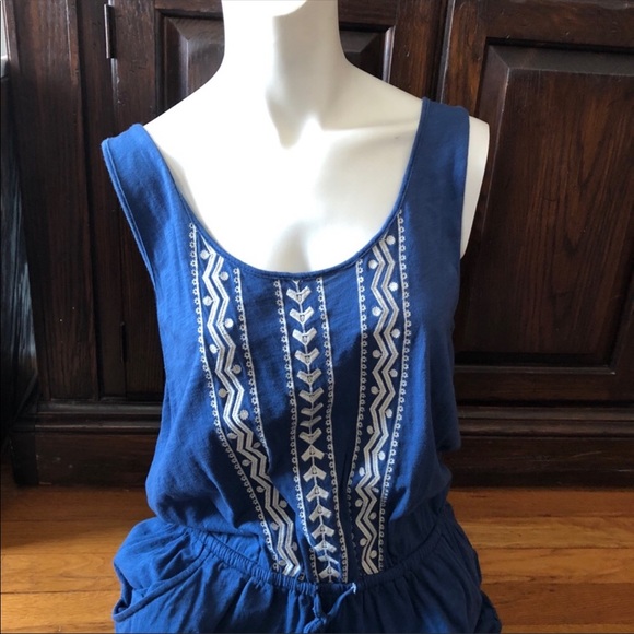 Forever 21 Dusty Blue Tribal Print Design Romper - Picture 2 of 3